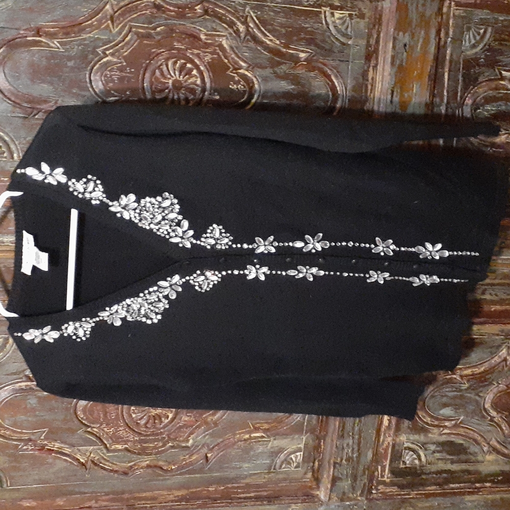 Newport News Medium black cardigan with jewel details